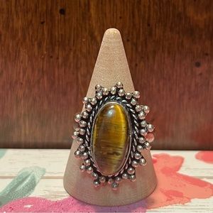 TIGERS EYE RING Size 8 - 8.5